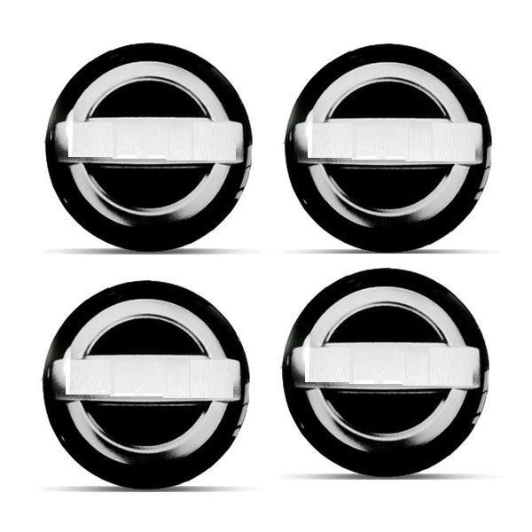Sub Calota 51mm Nissan Emblema em Alumínio Jogo 