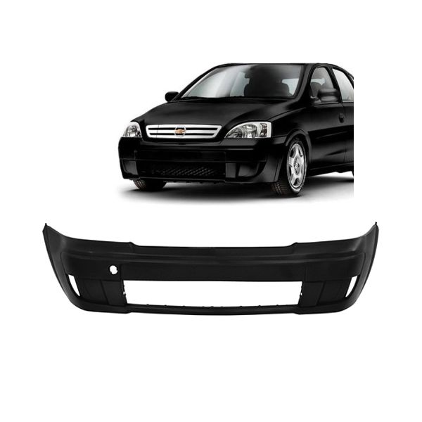 Parachoque Dianteiro Corsa 2008 a 2010 S/ Furo de Milha Preto Liso 