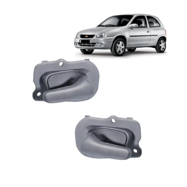 Maçaneta da Porta Corsa Até 2002 Classic 2003 Em Diante Cinza Interna Dianteira 