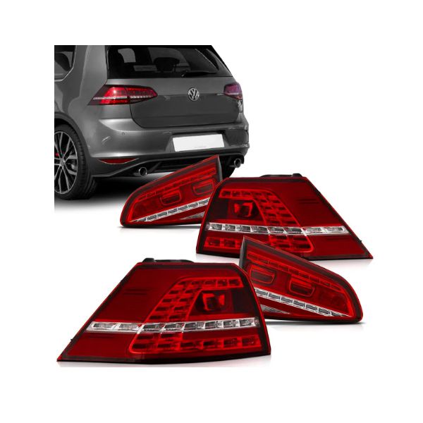 Lanterna Traseira Golf 2014 a 2019 Bicolor C/ Led Tampa+Mala Jogo