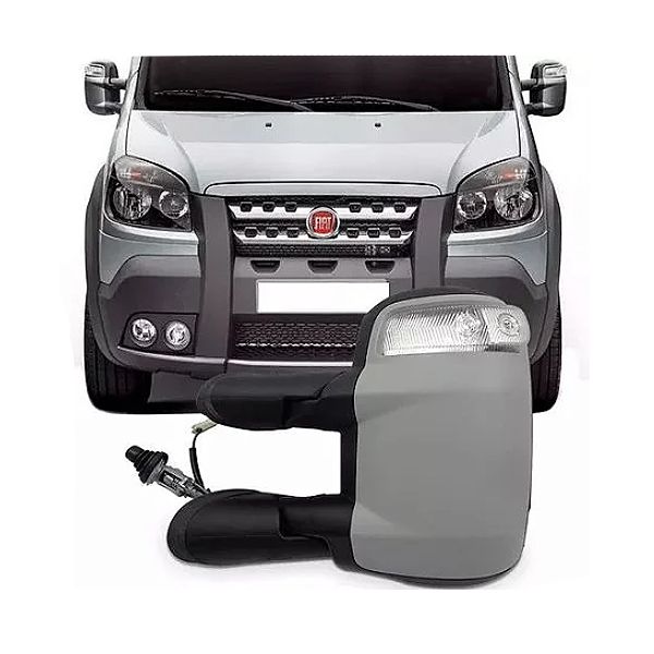 Retrovisor Doblo 2011 Em Diante Controle Manual C/ Pisca