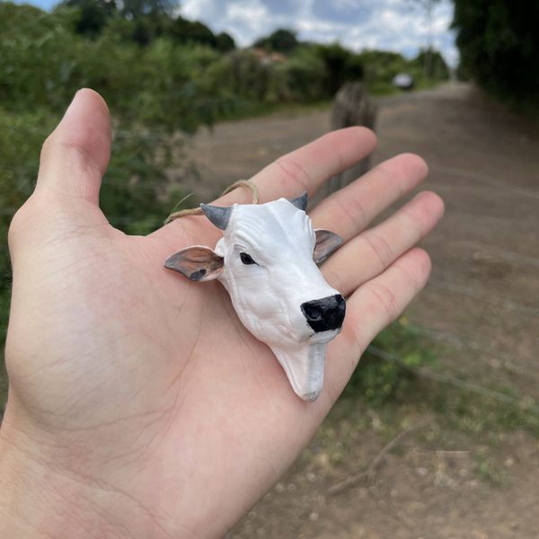 Cabeça de Boi para retrovisor - Branco