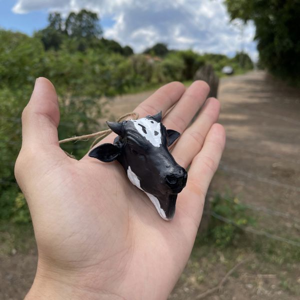 Cabeça de Boi para retrovisor - Pintado de Preto