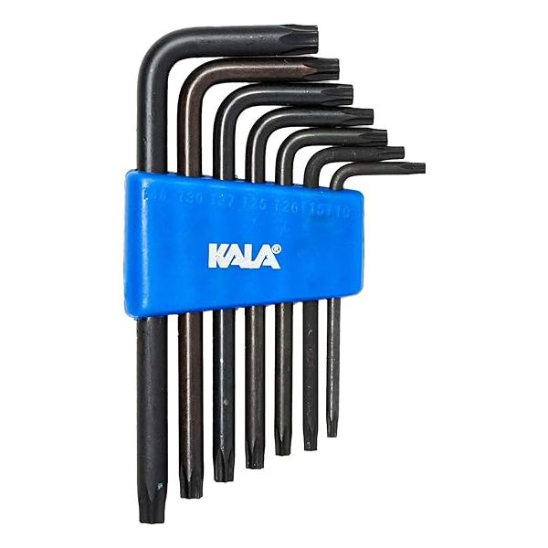 Jogo de Chave Torx Curta 7 Peças T10 A T40 Kala