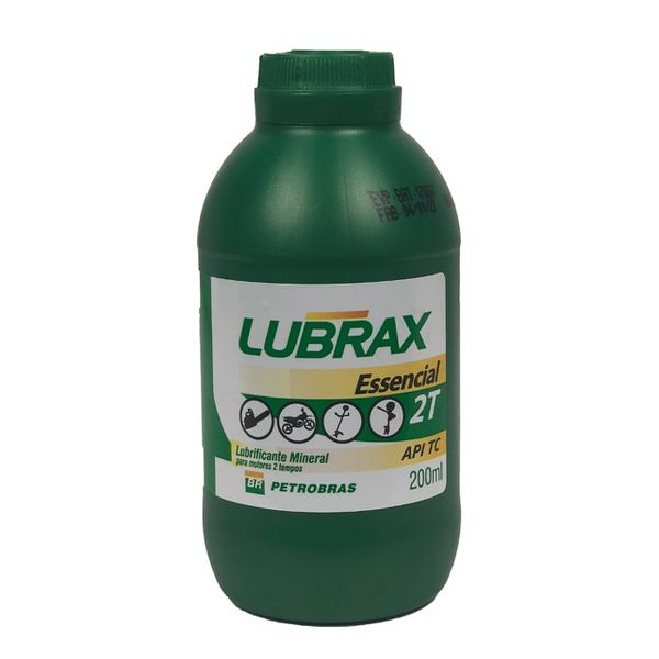 Óleo Lubrificante Mineral para motores 2 Tempos 200ml - LUBRAX ESSENCIAL 