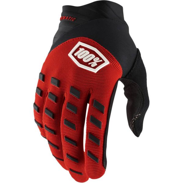 Luva De Trilha 100% Airmatic Motocross Ciclismo Off Road Vermelho Preto