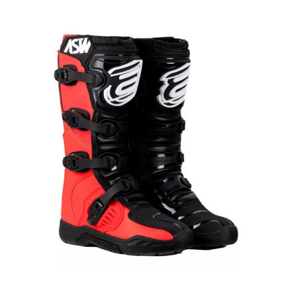Bota Asw Image Enduro Trilha Motocross Offroad Sola Injetada Vermelho