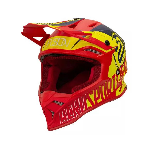 Capacete Asw Fusion 2.0 Blade Lançamento Trilha Motocross Vermelho