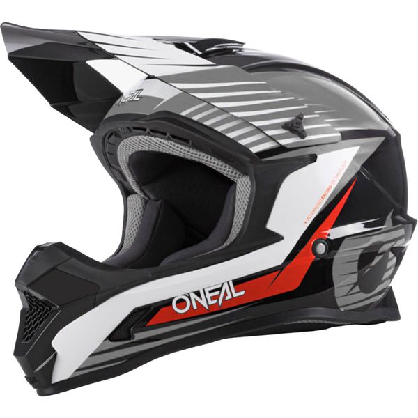 Capacete Oneal 1 Series Trilha Motocross Off Road Vermelho Cinza