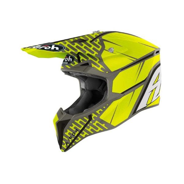 Capacete Airoh Wraap Trilha Moto Motocross Off Road Downhill Flúor