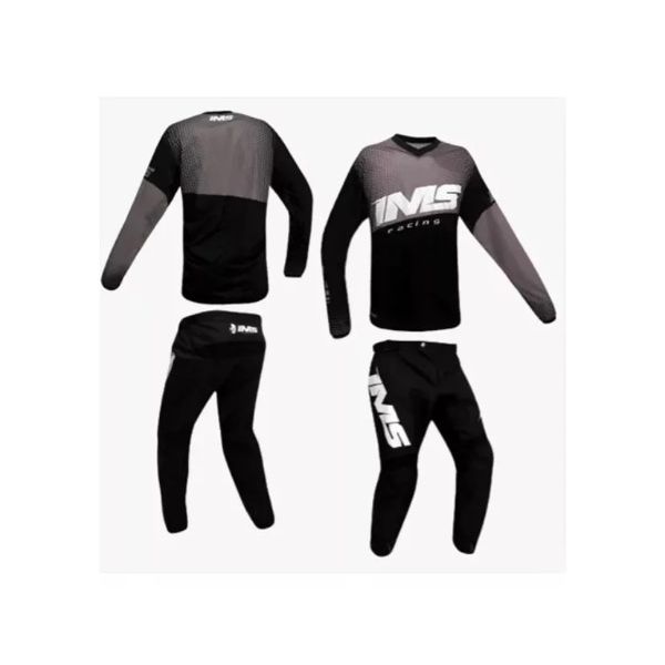 Conjunto Ims Mx Active Trilha Motocross Off Road Preto Cinza