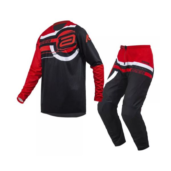 Conjunto Calça + Camisa Asw Image Target Trilha Motocross Vermelho