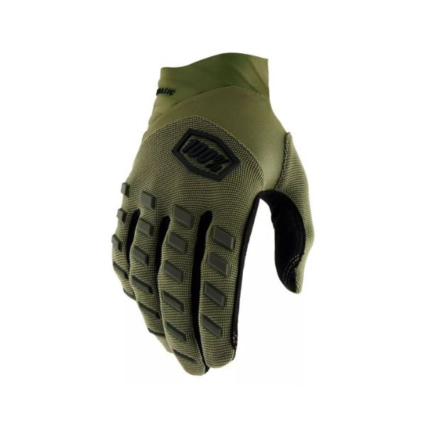 Luva 100% Airmatic Off Road Motocross Trilha Enduro Ciclismo Verde Militar