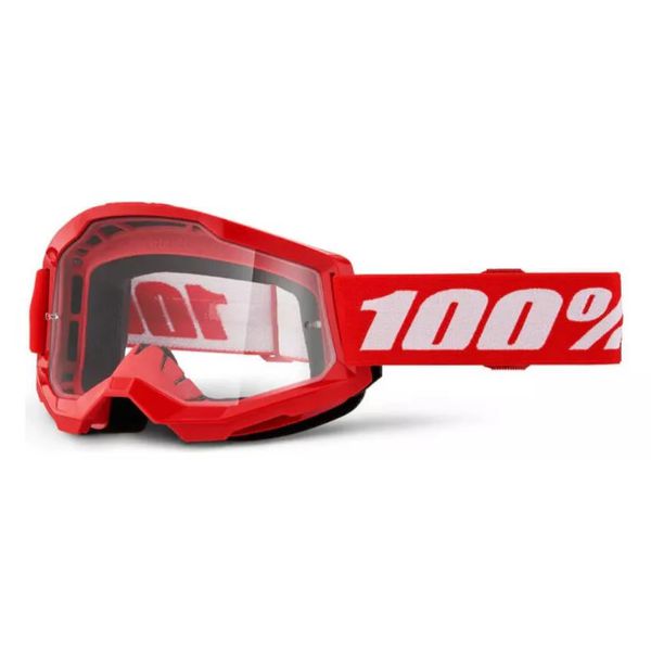 Óculos Off Road 100% Strata 2 Juvenil Motocross Vermelho