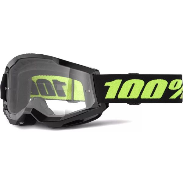 Óculos 100% Strata 2 Upsol Transparente Motocross Off Road Trilha