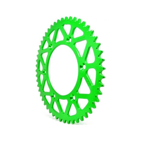 Coroa De Alumínio 50D Kawasaki Kxf Klx Kx Kdx Biker Verde