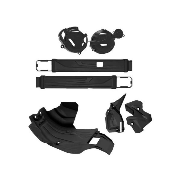 Kit 3 Protetor Plástico Motor Quadro Balança Crf 250f Anker Preto