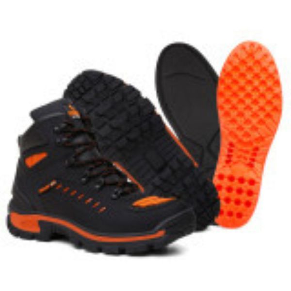 Bota Adventure Motors Preto e Laranja