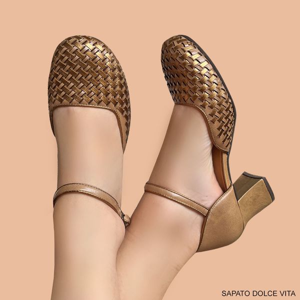SAPATO DOLCE VITA TAUPE/BRONZE