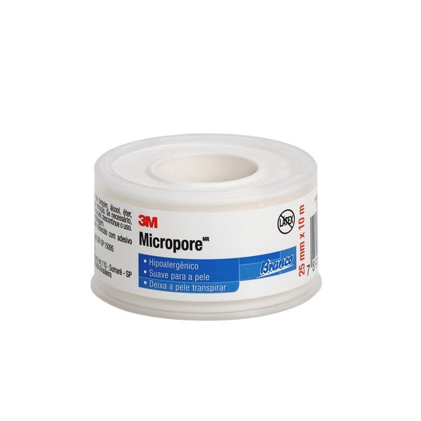 Fita Micropore 1530 3M 2,5cm x10m Branco