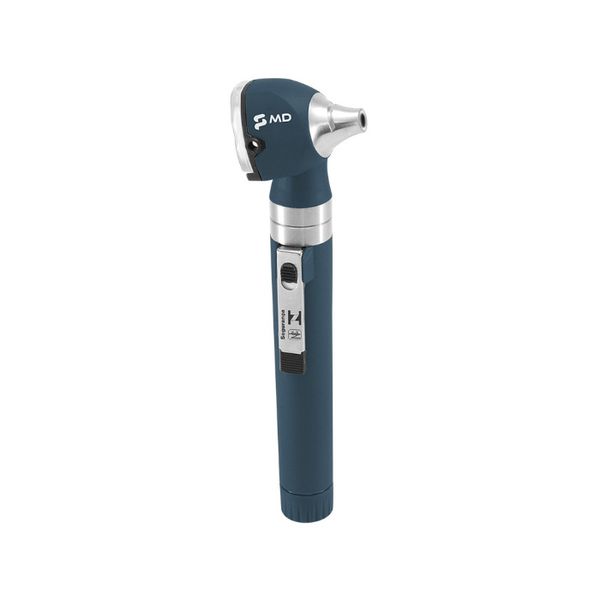 Otoscópio MD Omni 2.5V LED Fibra Óptica Blueberry com Estojo Macio