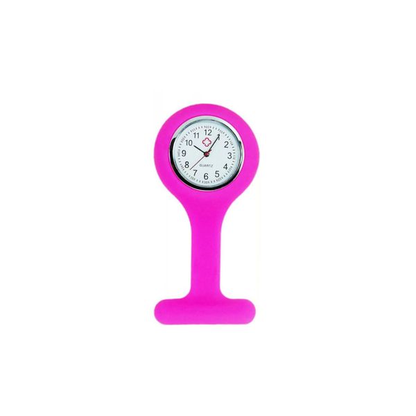 Relógio de Lapela Tipo Broche Supermedy Pink