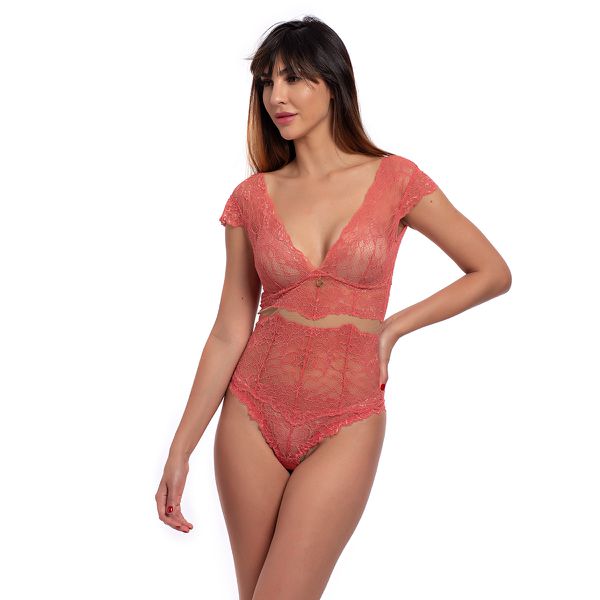 Body Beline Renda Coral