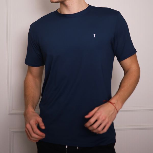 Camiseta masculina azul petróleo Trituê 