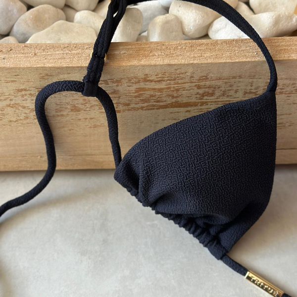 Top Avulso Cortininha Zion Preto textura Trituê 