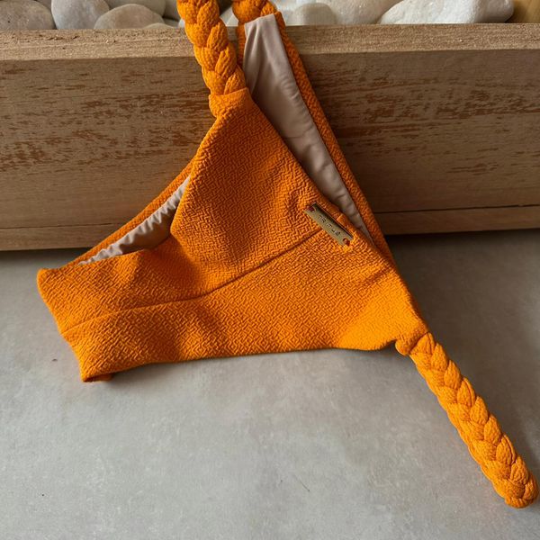 Calcinha Duna avulsa fio duplo Sol Do Deserto Textura trança artesanal Trituê 