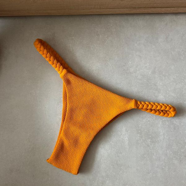 Calcinha Duna avulsa fio duplo Sol Do Deserto Textura trança artesanal Trituê 