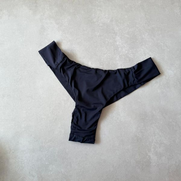 Calcinha Biquíni Avulsa Phoenix Fio Duplo Lateral Plissada Preta Trituê