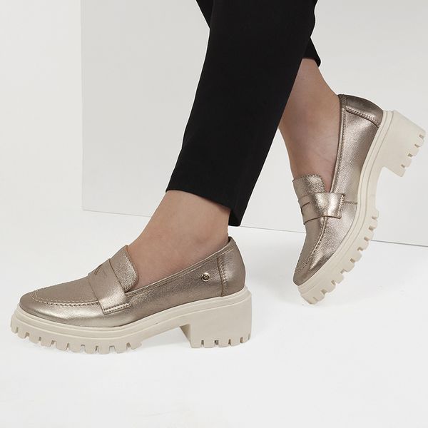 Mocassim shop feminino prata