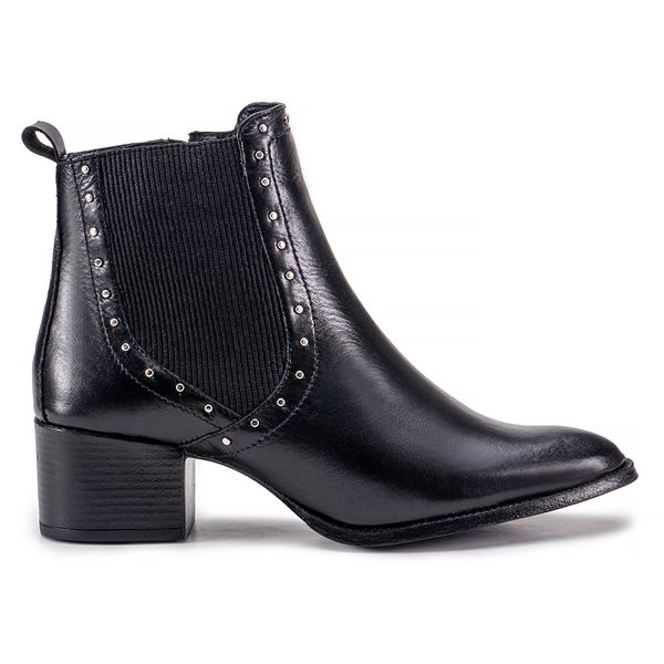Bota Camila Em Couro Preto