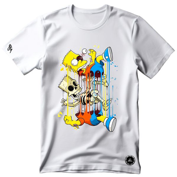 Camiseta Premium Bart Simpson Derretendo TSM Algodão 30.1