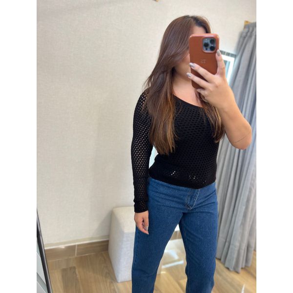 Blusa Lorena Tricot Modal Nula Manga