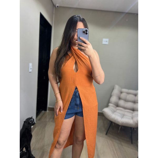 Blusa Tunica Laranja 