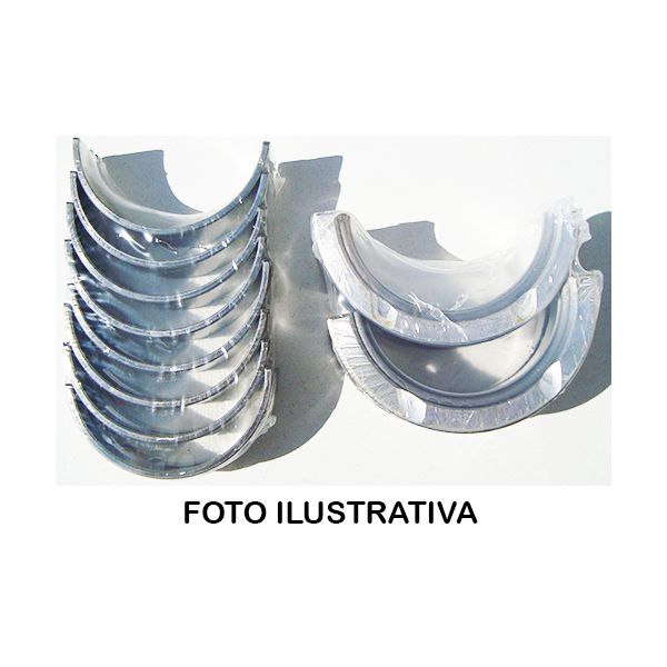 Bronzina de mancal 1,00 Fiat 147, Elba, Fiorino, Palio, Premio, Siena e Strada c/ motores 1050/1.0/1.3/1.5 Fiasa - SBC407J 100S