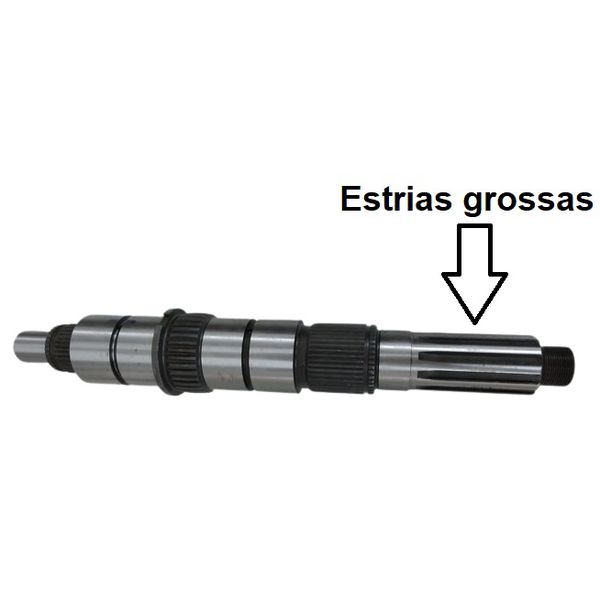 Eixo entalhado F4000, F1000 Turbo, D40, 6-80 e 6-90 similar ao 3315130 - 9235