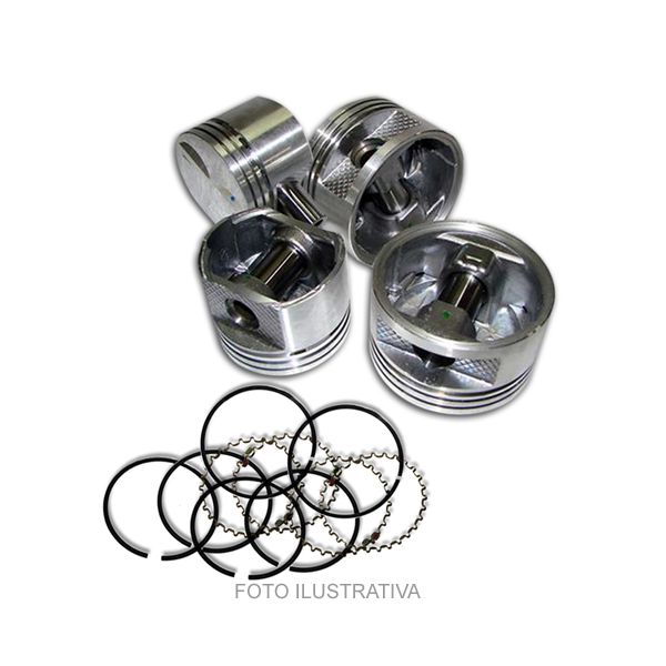 Jogo de pistão e anel STD Opala, Caravan, A10 e C10 motor 151, 04 cilindros a alcool e gasolina - 97062600