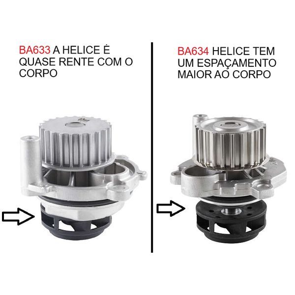 Bomba D´agua Audi A3 2.0, Audi A4 2.0, Golf 1.6 e Golf 2.0 - BA634