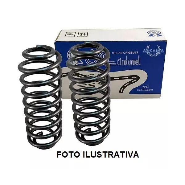 Par de molas suspensão dianteira Fox 1.0 2004/ Sem ar, Gol 1.0 e 1.6 G5/G6 2008/ Com ar, Saveiro G5 2009/ Sem ar e com dir hidr e Voyage 1.0 e 1.6 G5 2009/ Com ar - CIN469 