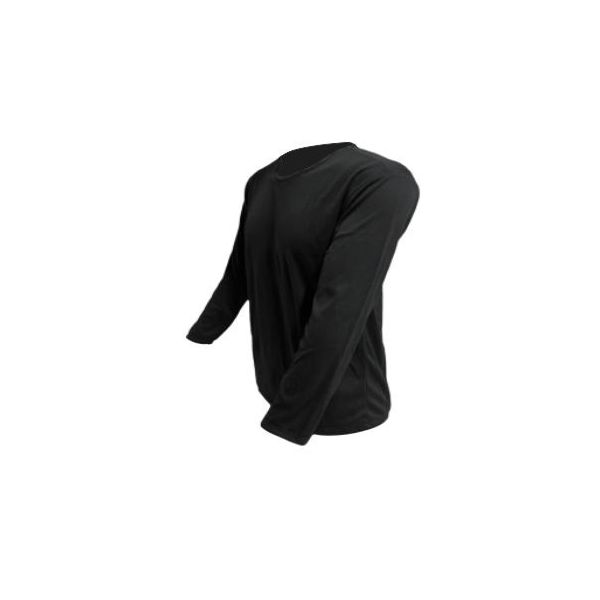 BLUSA PRETA MALHA PV MANG LONGA UNIF