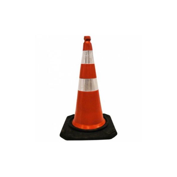 Cone Com Base de Borracha 75cm Plastcor