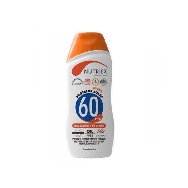 PROTETOR SOLAR 60 FPS 120ML 1/3 UVA NUTRIEX