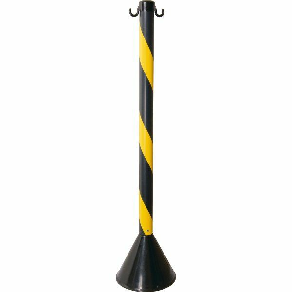 PEDESTAL PLASTICO ZEBRADO PT/AM - 90CM - PLASTCOR
