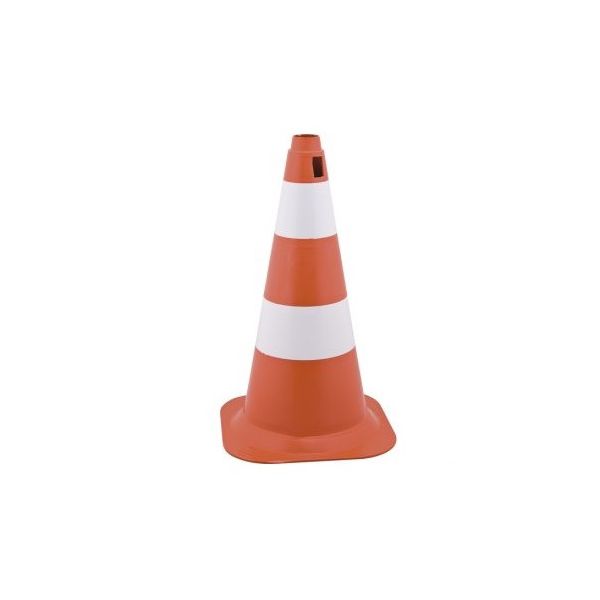 CONE LARANJA E BRANCO - 50CM - PLT