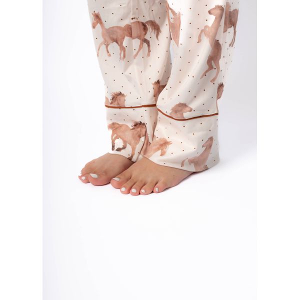 Pijama Americano Feminino Manga Longa Cavalos TUTTI AMI