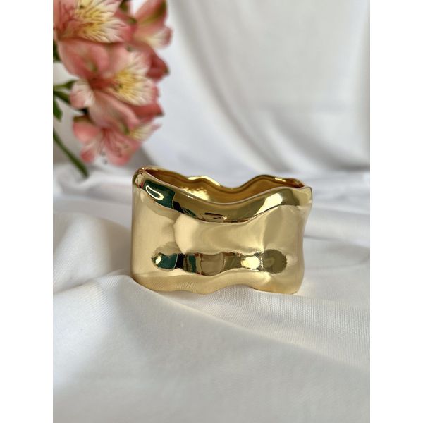 Maxi Bracelete Raízes Banhado a Ouro