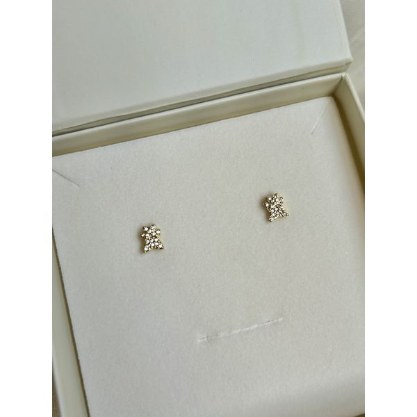 Brinco Mini Estrela Cravejado Banhado a Ouro